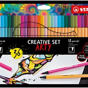 STABILO Set créatif point 88/Pen 68 ARTY, étui carton de 36