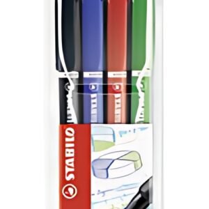 STABILO Feutre à pointe fine sensor F, étui plastique de 4