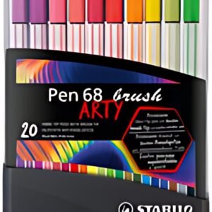 STABILO Feutre pinceau Pen 68 brush ARTY, ColorParade de 20