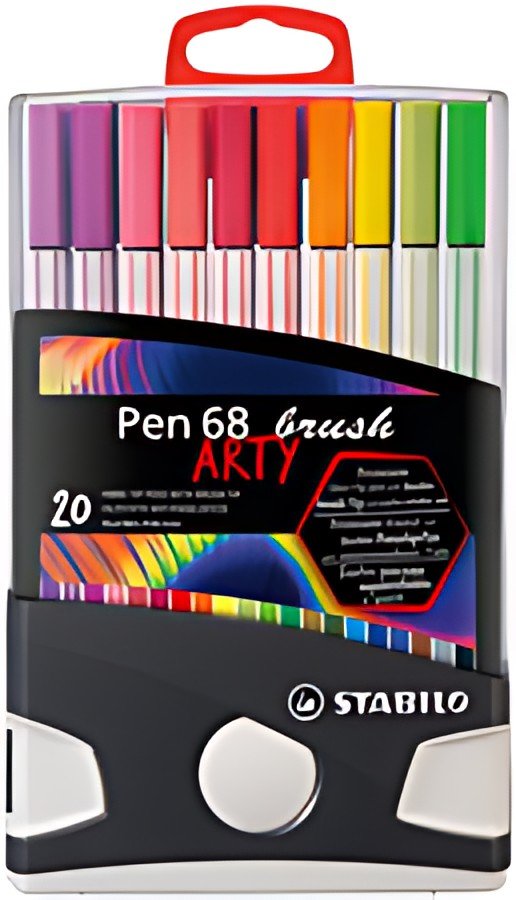 STABILO Feutre pinceau Pen 68 brush ARTY, ColorParade de 20