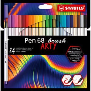 STABILO Feutre pinceau Pen 68 brush ARTY Edition, étui de 24