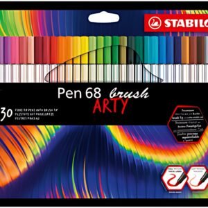 STABILO Feutre pinceau Pen 68 brush ARTY Edition, étui de 30