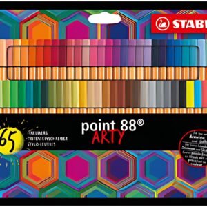 STABILO Feutre à pointe fine point 88 ARTY, étui de 65