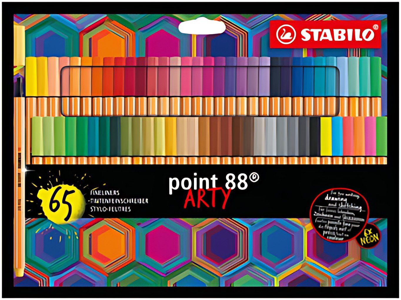 STABILO Feutre à pointe fine point 88 ARTY, étui de 65