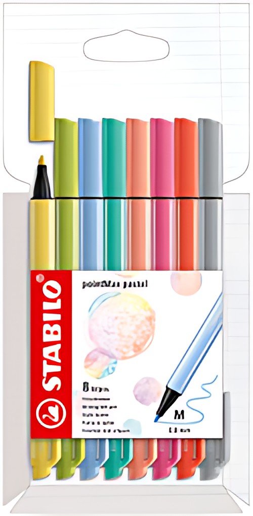 STABILO Stylo-feutre pointMax, étui carton de 8, pastel