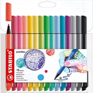 STABILO Stylo-feutre pointMax, étui carton de 15