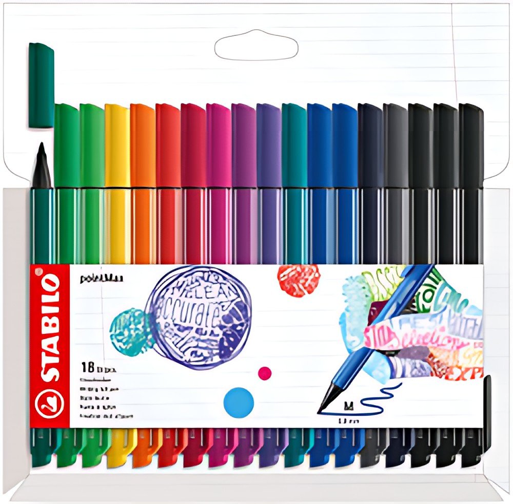 STABILO Stylo-feutre pointMax, étui carton de 18