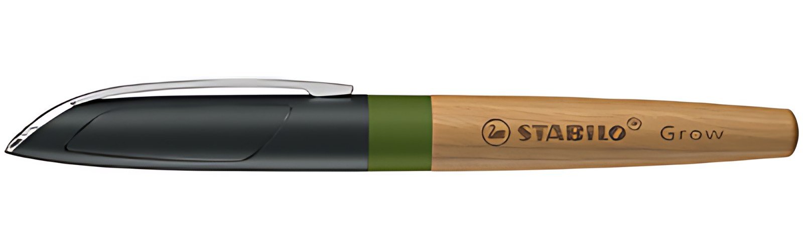STABILO Stylo plume Grow, vert mousse / chêne