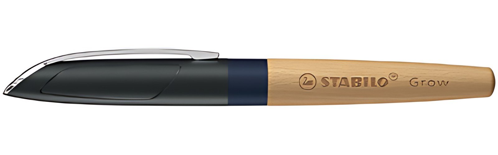 STABILO Stylo plume Grow, bleu myrtille / hêtre