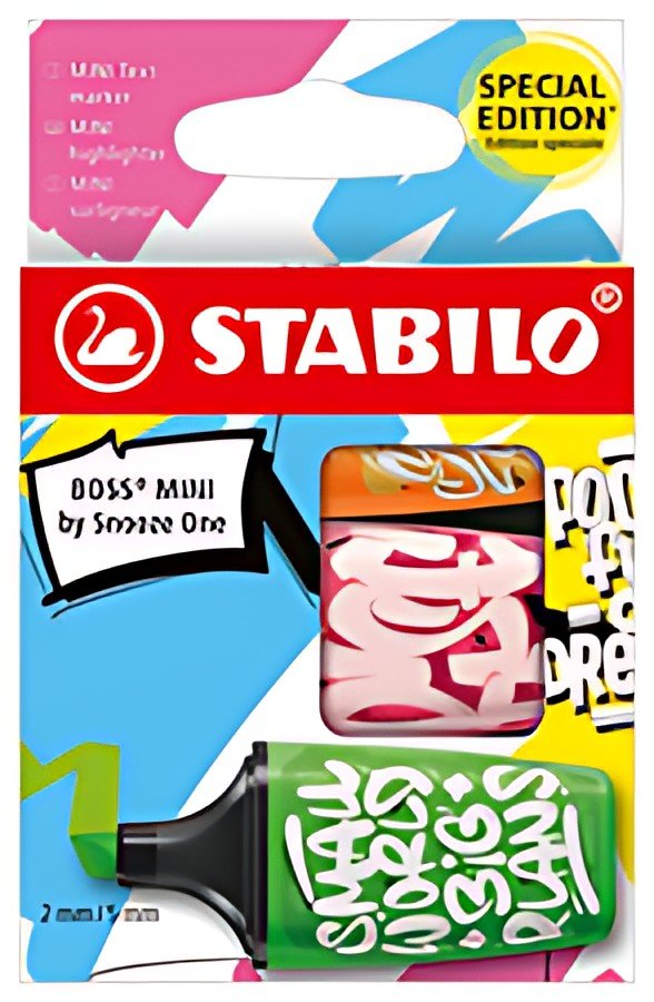STABILO Surligneur BOSS MINI by Snooze One, étui de 3