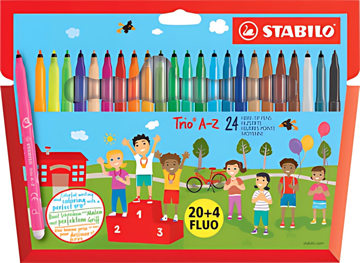 STABILO Feutre Trio A-Z, étui carton de 24, PACK SPECIAL
