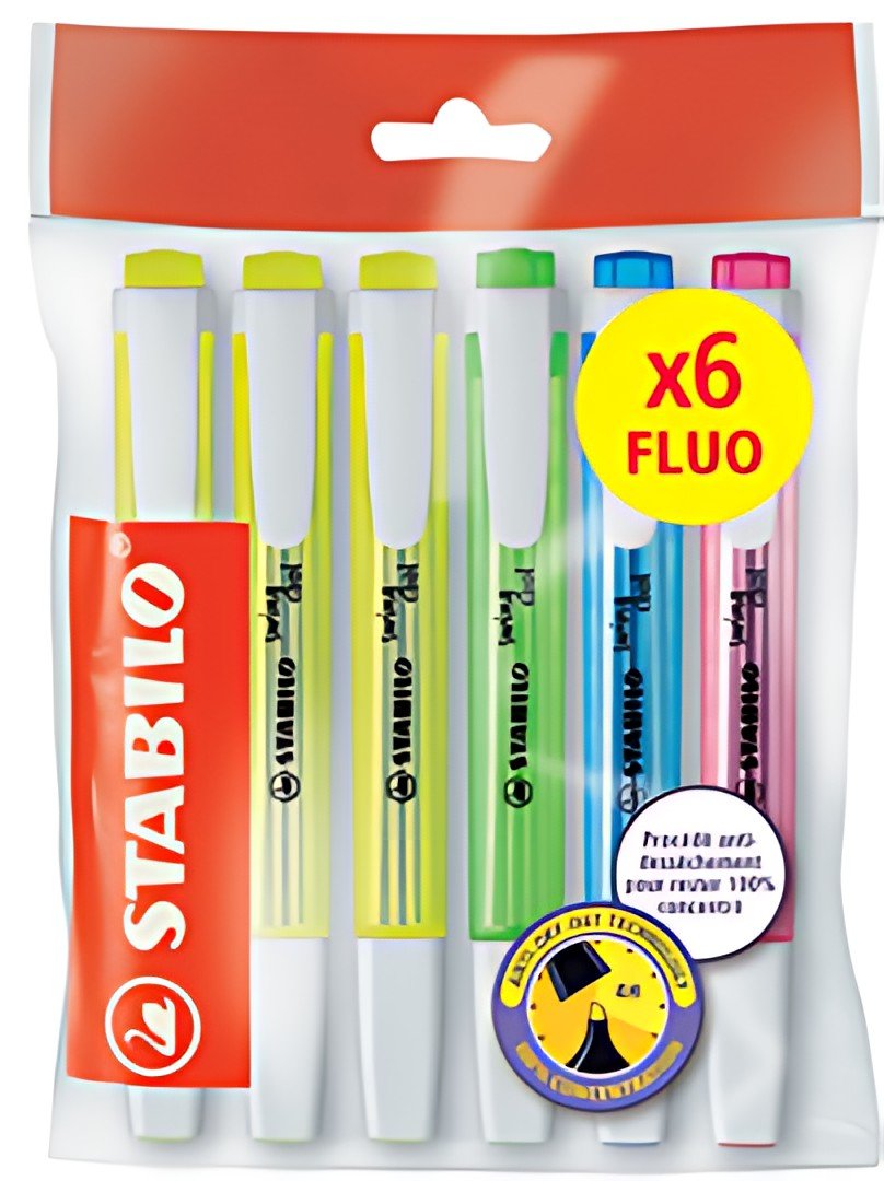 STABILO Surligneur swing cool FLUO, Ecopack de 6