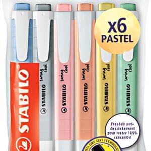 STABILO Surligneur swing cool PASTEL, Ecopack de 6