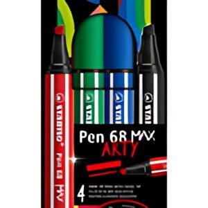 STABILO Feutre Pen 68 MAX, étui de 4 ARTY