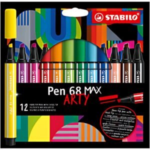 STABILO Feutre Pen 68 MAX, étui de 12 ARTY
