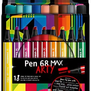 STABILO Feutre Pen 68 MAX, étui de 18 ARTY