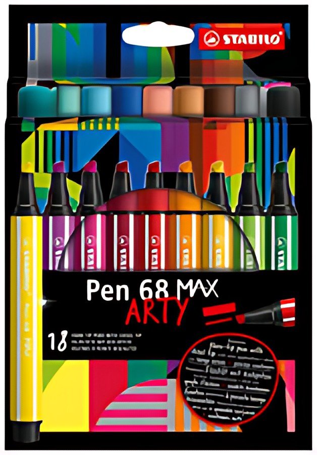 STABILO Feutre Pen 68 MAX, étui de 18 ARTY