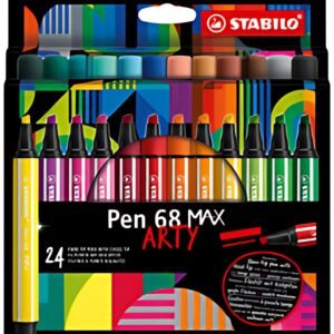 STABILO Feutre Pen 68 MAX, étui de 24 ARTY