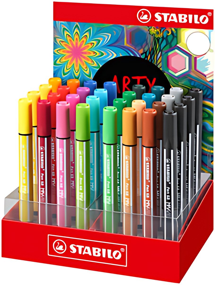 STABILO Feutre Pen 68 MAX, présentoir de 32 pièces ARTY