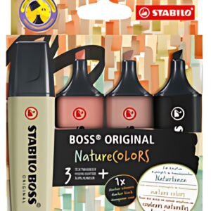 STABILO Surligneur "BOSS ORIGINAL" NatureCOLORS, étui de 4