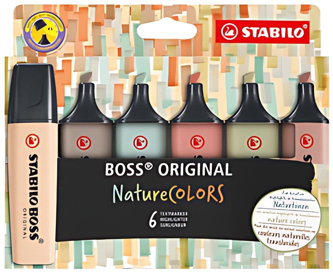 STABILO Surligneur "BOSS ORIGINAL" NatureCOLORS, étui de 6