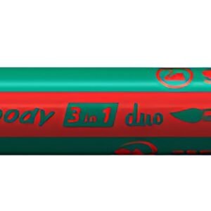 STABILO Crayon multi-talents woody 3en1 duo, rouge/vert