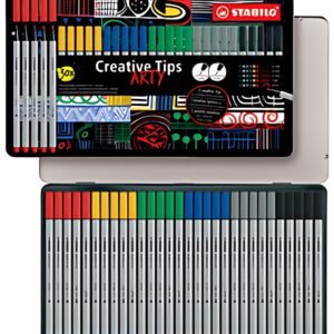 STABILO Kit créatif Creative Tips ARTY, étui métal de 30