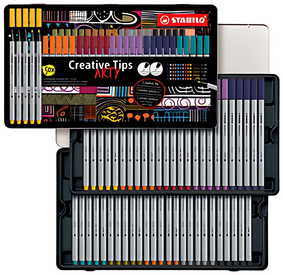 STABILO Kit Creative Tips ARTY URBAN, étui métal de 50