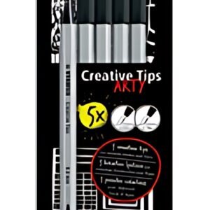 STABILO Kit Creative Tips ARTY BLACK, étui carton de 5