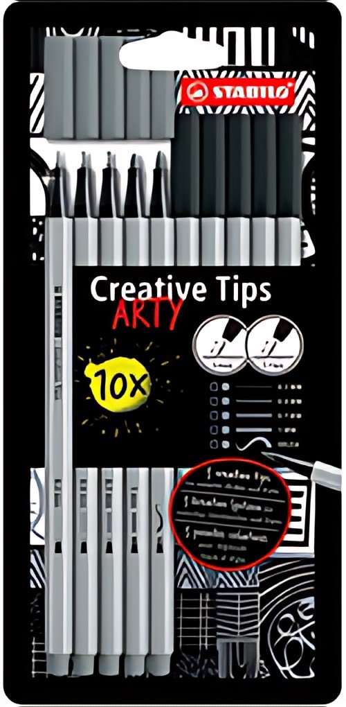 STABILO Kit Creative Tips ARTY SHADING, étui carton de 10
