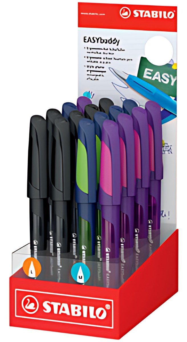STABILO Stylo plume EASYbuddy L/M, présentoir de 16