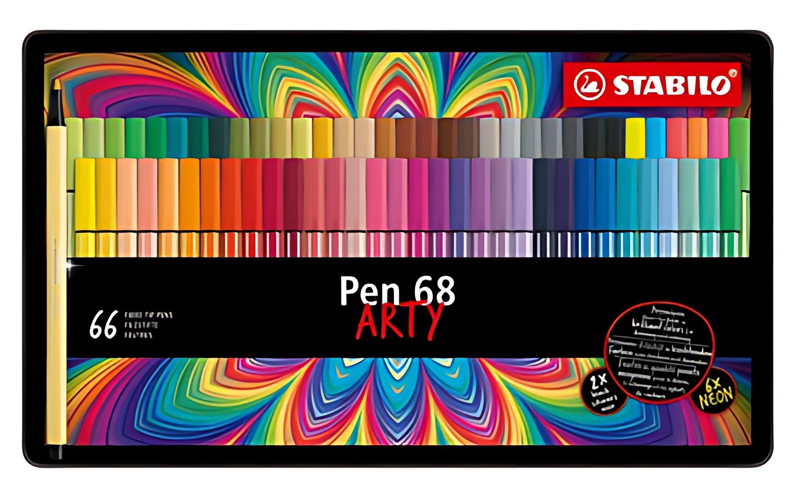 STABILO Feutre de coloriage Pen 68 ARTY, étui de 66
