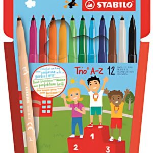 STABILO Feutre Trio A-Z, étui en carton de 12