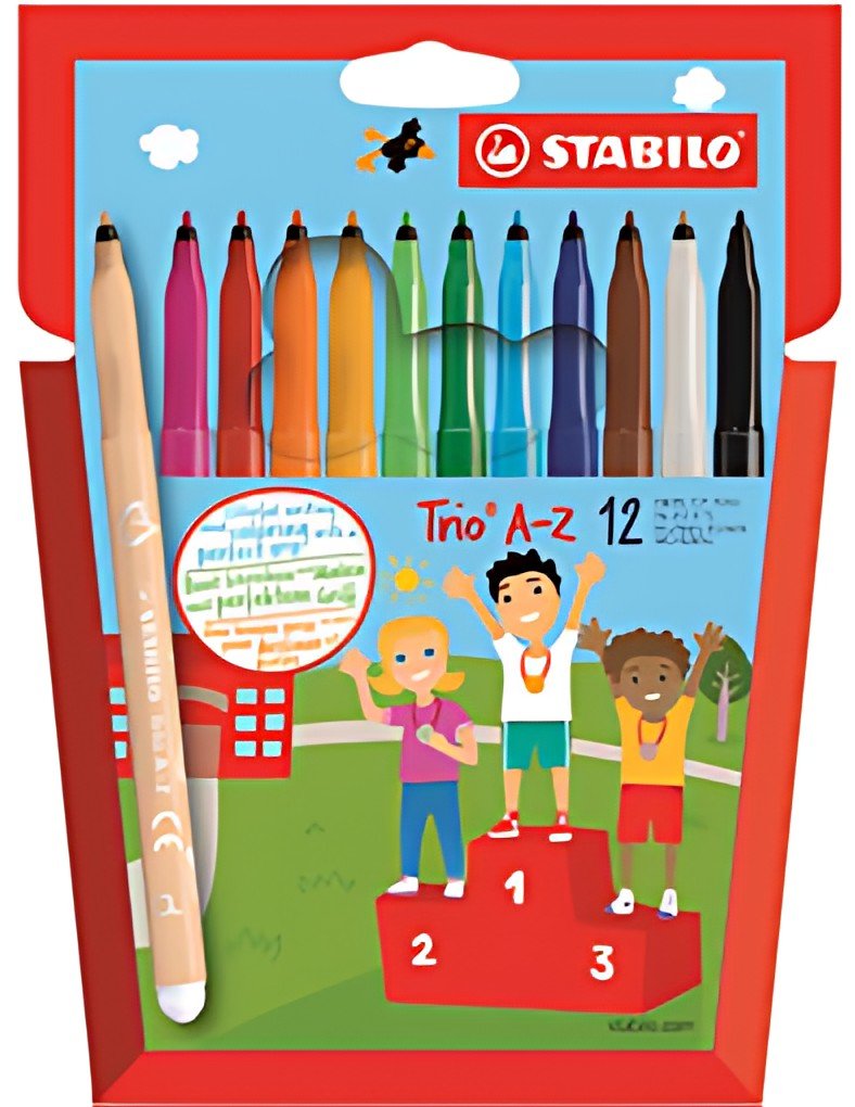 STABILO Feutre Trio A-Z, étui en carton de 12