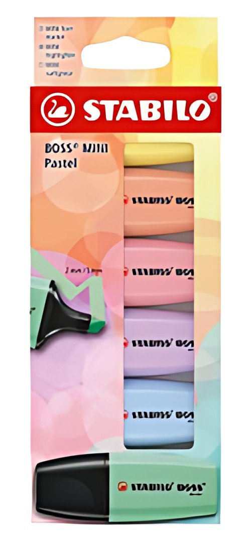 STABILO Surligneur BOSS MINI Pastel, étui carton de 6