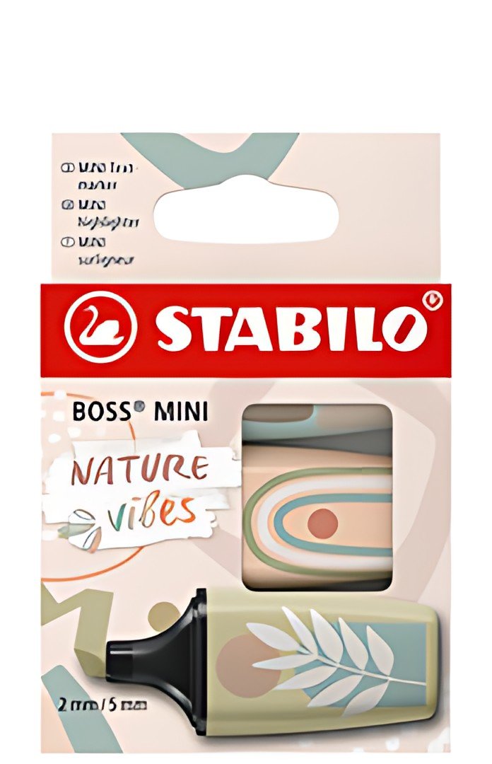 STABILO Surligneur BOSS MINI Naturevibes, étui carton de 3