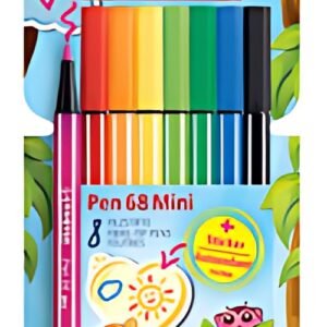 STABILO Feutre Pen 68 Mini Animal Vibes, étui de 8