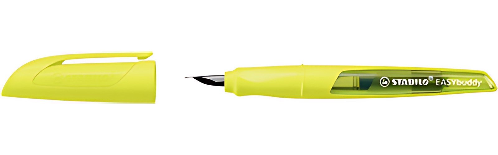 STABILO Stylo plume EASYbuddy FLUO M, pour droitiers, jaune