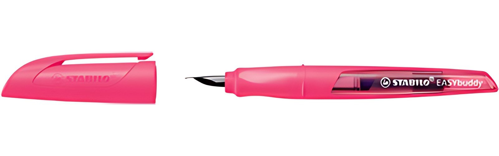 STABILO Stylo plume EASYbuddy FLUO M, pour droitiers, rose