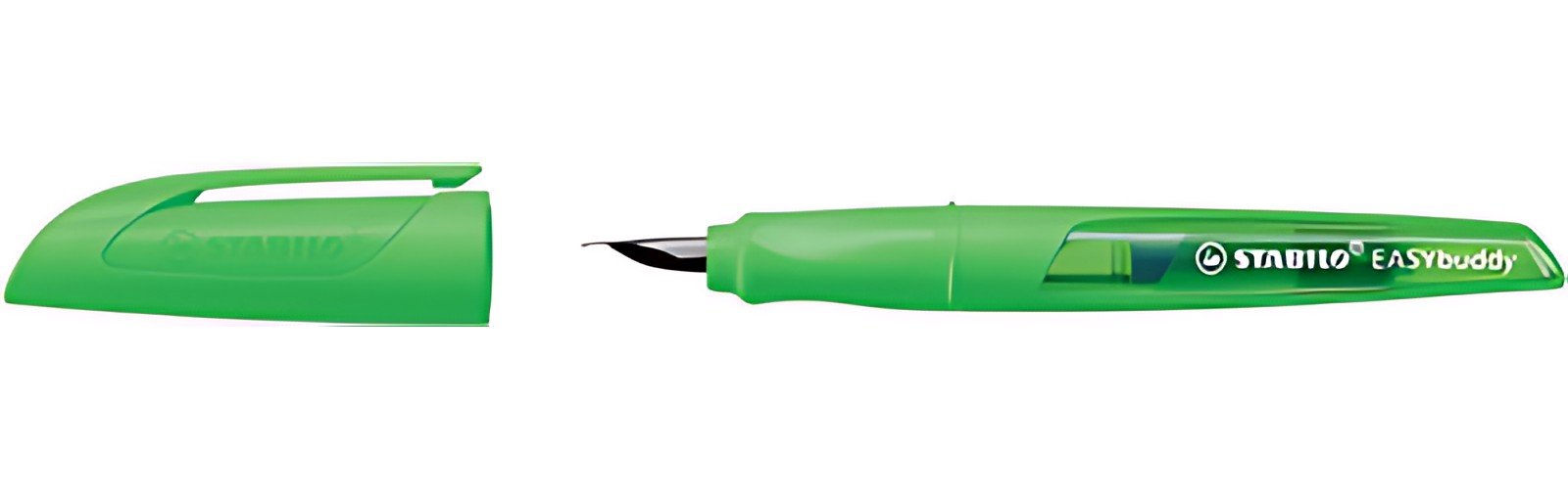 STABILO Stylo plume EASYbuddy FLUO M, pour droitiers, vert