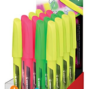 STABILO Stylo plume EASYbuddy FLUO L/M, présentoir de 16