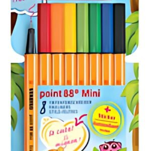 STABILO Feutre fin point 88 Mini Animal Vibes, étui de 8