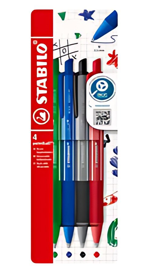 STABILO Stylo bille rétractable pointball colorful, 4 pièces