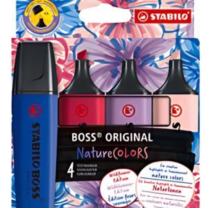 STABILO Surligneur BOSS ORIGINAL NatureCOLORS, étui de 4