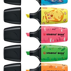 STABILO Surligneur BOSS MINI Animal Vibes, présentoir de 50
