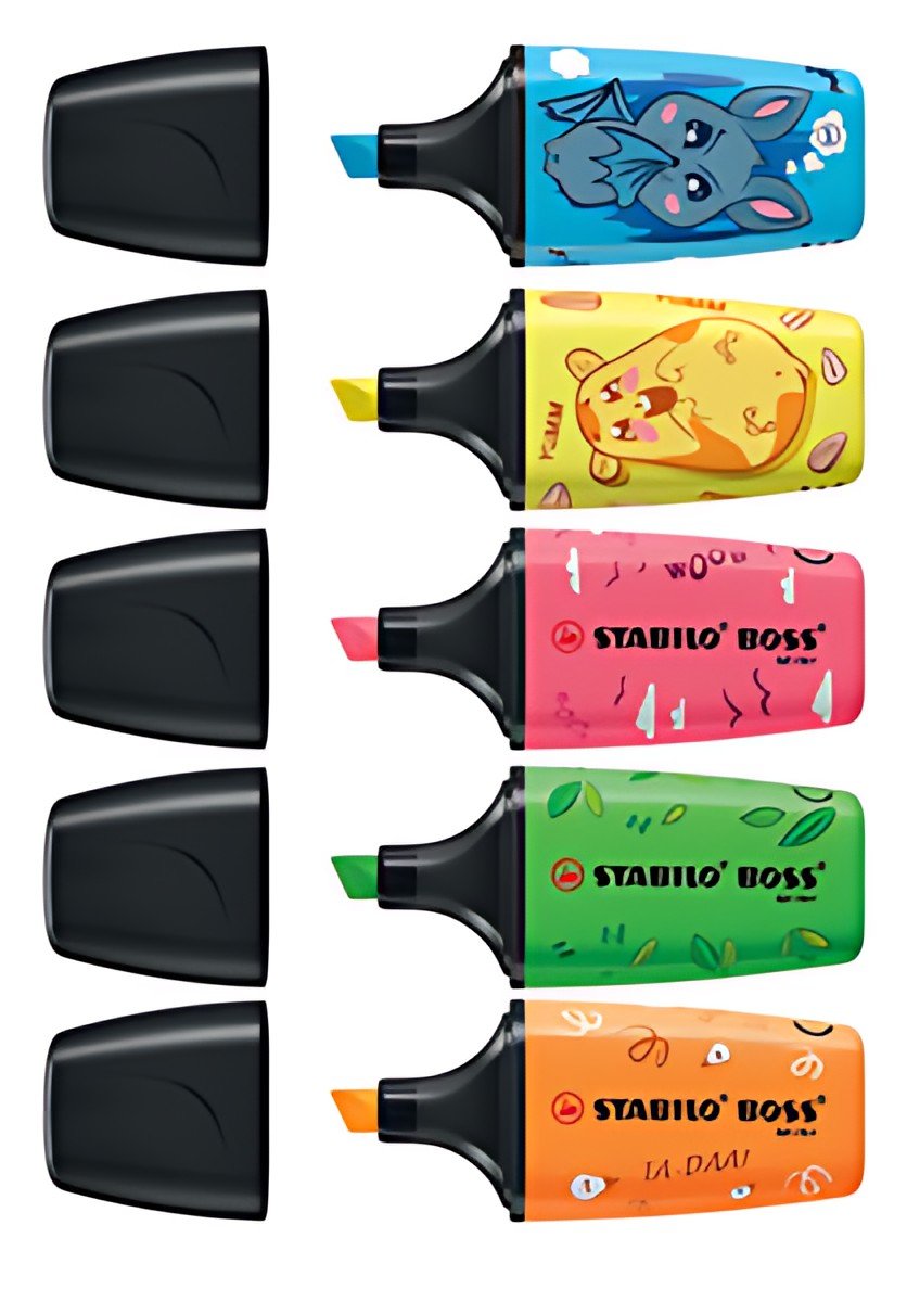 STABILO Surligneur BOSS MINI Animal Vibes, présentoir de 50