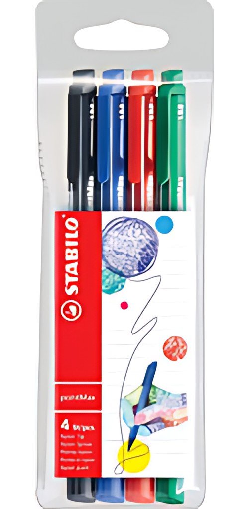 STABILO Stylo-feutre pointMax, étui en plastique de 4