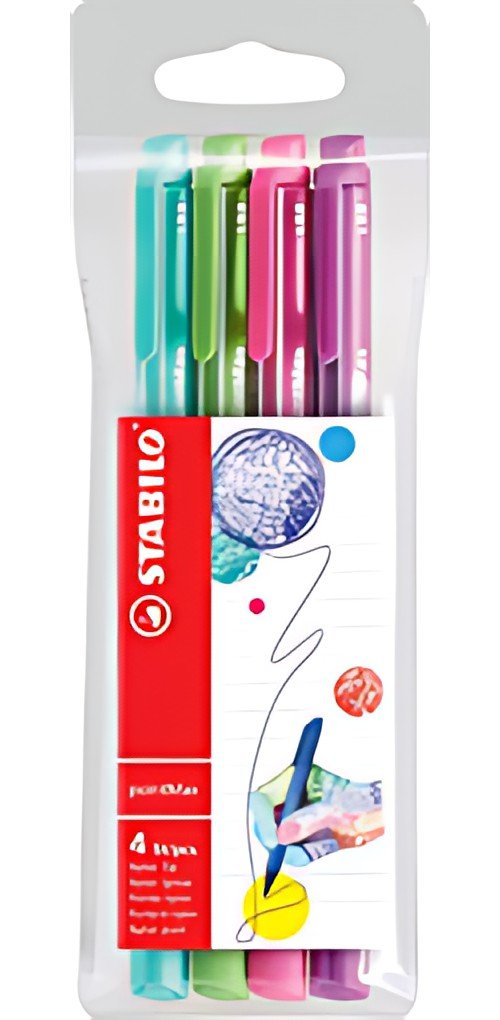 STABILO Stylo-feutre pointMax, étui en plastique de 4