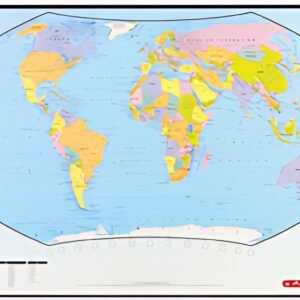 herlitz Sous-main avec une carte politique du monde