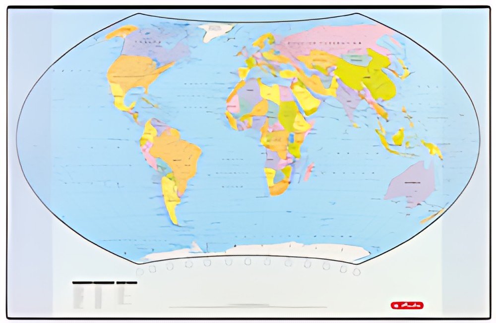 herlitz Sous-main avec une carte politique du monde